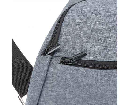 Рюкзак TORBER с одним плечевым ремнем, серый, полиэстер 300D, 33 х 17 х 6 см, изображение 4