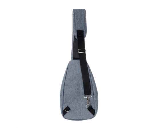 Рюкзак TORBER с одним плечевым ремнем, серый, полиэстер 300D, 33 х 17 х 6 см, изображение 5