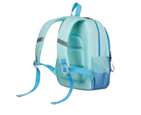 Рюкзак TORBER CLASS X Mini, зелёный с орнаментом, полиэстер 900D + Мешок для сменной обуви в подарок, изображение 3