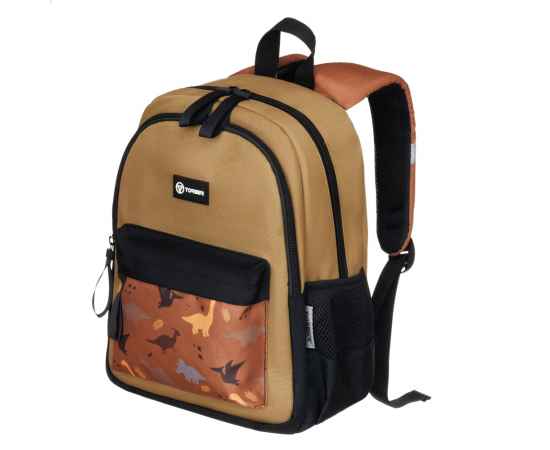Рюкзак TORBER CLASS X Mini, хаки с орнаментом, полиэстер 900D + Мешок для сменной обуви в подарок!, изображение 2