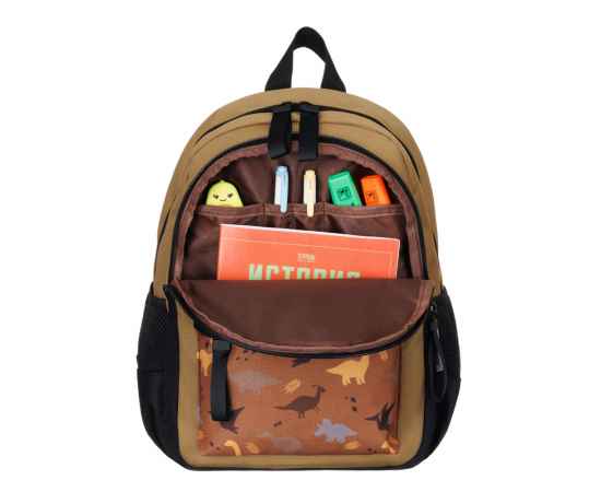 Рюкзак TORBER CLASS X Mini, хаки с орнаментом, полиэстер 900D + Мешок для сменной обуви в подарок!, изображение 5