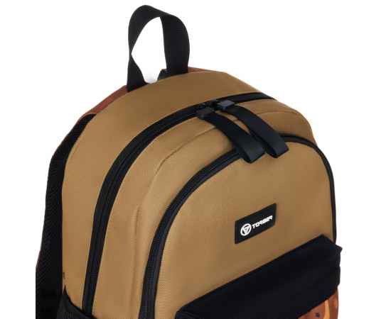 Рюкзак TORBER CLASS X Mini, хаки с орнаментом, полиэстер 900D + Мешок для сменной обуви в подарок!, изображение 8