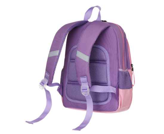 Рюкзак TORBER CLASS X Mini, сиреневый/розовый с орнаментом, полиэстер 900D + Мешок для обуви в подар, изображение 3