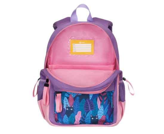 Рюкзак TORBER CLASS X Mini, сиреневый/розовый с орнаментом, полиэстер 900D + Мешок для обуви в подар, изображение 7