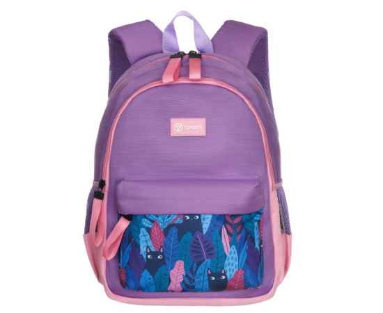Рюкзак TORBER CLASS X Mini, сиреневый/розовый с орнаментом, полиэстер 900D + Мешок для обуви в подар, изображение 11