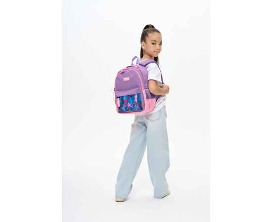 Рюкзак TORBER CLASS X Mini, сиреневый/розовый с орнаментом, полиэстер 900D + Мешок для обуви в подар, изображение 12