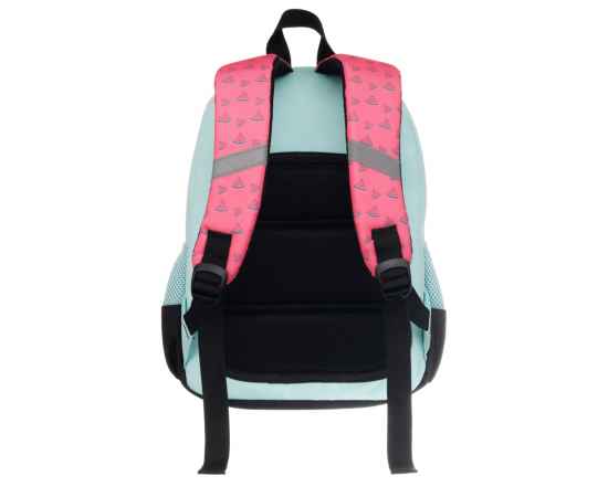 Рюкзак TORBER CLASS X Mini, розовый/зелёный с орнаментом, полиэстер 900D + Мешок для обуви в подарок, изображение 4