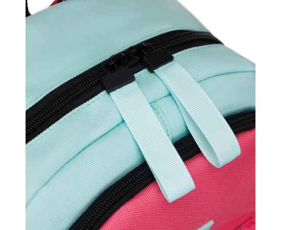 Рюкзак TORBER CLASS X Mini, розовый/зелёный с орнаментом, полиэстер 900D + Мешок для обуви в подарок, изображение 8
