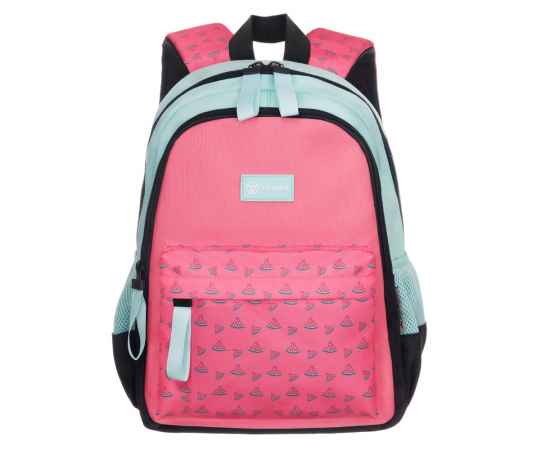 Рюкзак TORBER CLASS X Mini, розовый/зелёный с орнаментом, полиэстер 900D + Мешок для обуви в подарок, изображение 11