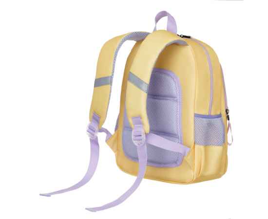 Рюкзак TORBER CLASS X Mini, жёлтый с орнаментом, полиэстер 900D + Мешок для сменной обуви в подарок!, изображение 3