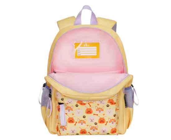 Рюкзак TORBER CLASS X Mini, жёлтый с орнаментом, полиэстер 900D + Мешок для сменной обуви в подарок!, изображение 7