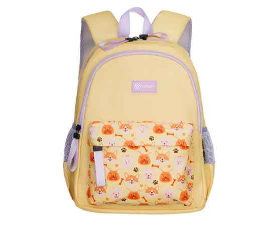 Рюкзак TORBER CLASS X Mini, жёлтый с орнаментом, полиэстер 900D + Мешок для сменной обуви в подарок!, изображение 11