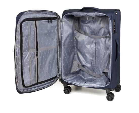 Набор из 3 чемоданов TORBER Brosno, синий, нейлон 600D, изображение 2
