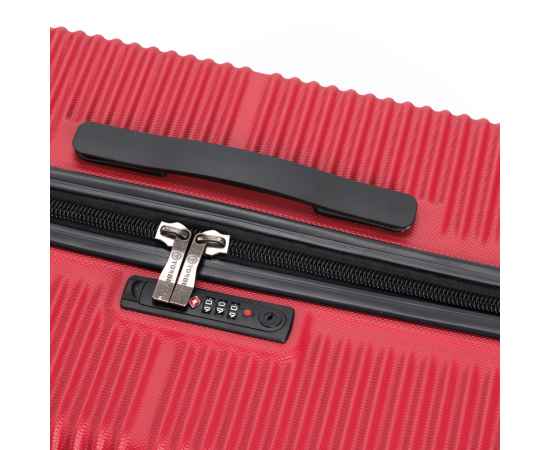Чемодан TORBER Elton, красный, ABS-пластик, 41 х 28 х 68 см, 64 л, изображение 6