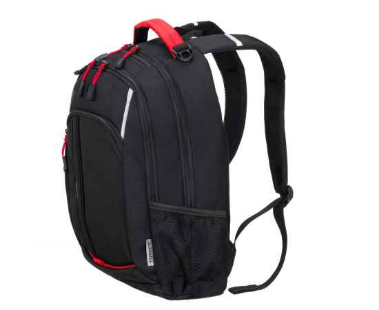 Рюкзак TORBER ROCKIT с отделением для ноутбука 15.6', чёрный/красный, нейлон, 32 х 14 х 50 см, 22л, изображение 2