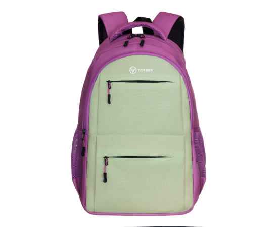 Рюкзак TORBER CLASS X, розовый/салатовый, 45 x 30 x 18 см + Мешок для сменной обуви в подарок!, изображение 2