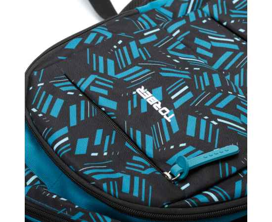 Рюкзак TORBER CLASS X, голубой с орнаментом, полиэстер, 45 x 30 x 18 см + Пенал в подарок!, изображение 6