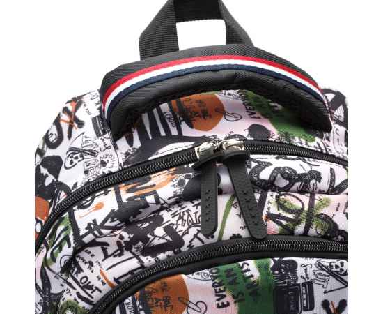 Рюкзак TORBER CLASS X, черно-белый с рисунком, полиэстер, 45 x 30 x 18 см + Пенал в подарок!, изображение 7