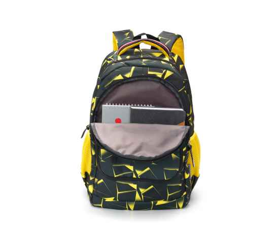 Рюкзак TORBER CLASS X, черно-желтый с орнаментом, полиэстер, 45 x 30 x 18 см + Пенал в подарок!, изображение 5