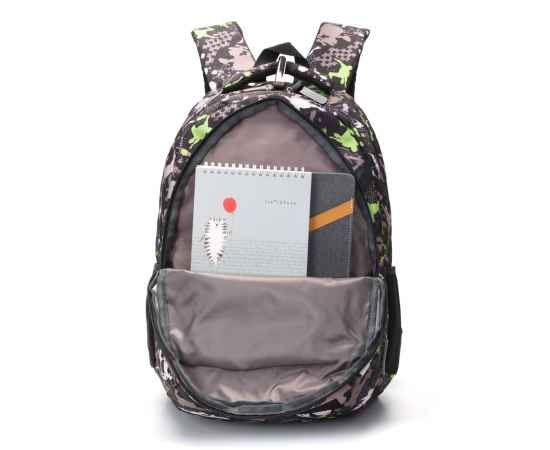 Рюкзак TORBER CLASS X, черно-серый с рисунком 'Скейтбордисты', полиэстер, 45x32x16см + Пенал в подар, изображение 5