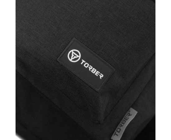 Рюкзак TORBER GRAFFI, черный, полиэстер меланж, 46 х 29 x 18 см, изображение 8