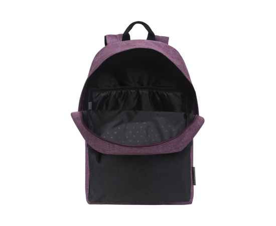 Рюкзак TORBER GRAFFI, фиолетовый с карманом черного цвета, полиэстер меланж, 42 х 29 x 19 см, изображение 6
