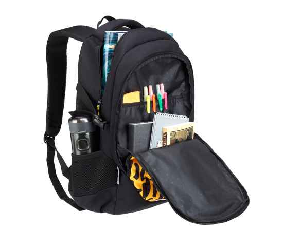 Рюкзак TORBER CLASS X, черно-желтый с принтом, 46 x 32 x 18 см + Мешок для сменной обуви в подарок!, изображение 6