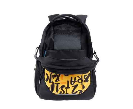 Рюкзак TORBER CLASS X, черно-желтый с принтом, 46 x 32 x 18 см + Мешок для сменной обуви в подарок!, изображение 7