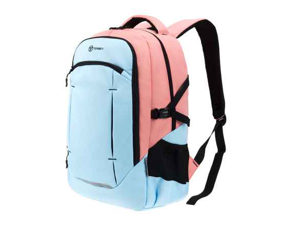 Рюкзак TORBER CLASS X, розово-голубой, 46 x 32 x 18 см + Мешок для сменной обуви в подарок!, изображение 2