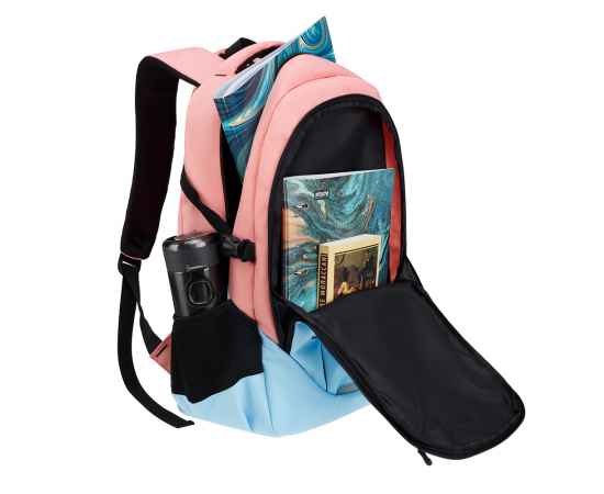 Рюкзак TORBER CLASS X, розово-голубой, 46 x 32 x 18 см + Мешок для сменной обуви в подарок!, изображение 6
