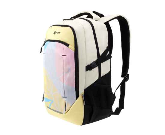 Рюкзак TORBER CLASS X, желтый с орнаментом, 46 x 32 x 18 см + Мешок для сменной обуви в подарок!, изображение 2