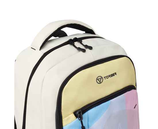 Рюкзак TORBER CLASS X, желтый с орнаментом, 46 x 32 x 18 см + Мешок для сменной обуви в подарок!, изображение 8