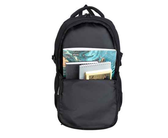 Рюкзак TORBER CLASS X, черный с принтом 'Зебра', 46 x 32 x 18 см+ Мешок для сменной обуви в подарок!, изображение 5