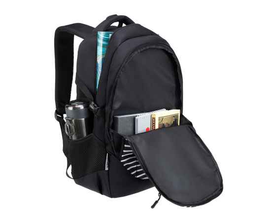 Рюкзак TORBER CLASS X, черный с принтом 'Зебра', 46 x 32 x 18 см+ Мешок для сменной обуви в подарок!, изображение 6