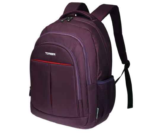 Рюкзак TORBER FORGRAD с отделением для ноутбука 15', пурпурный, полиэстер, 46 х 32 x 13 см, изображение 2
