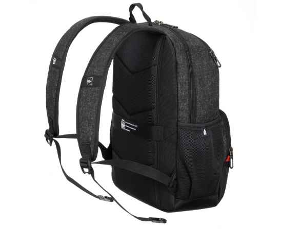 Рюкзак TORBER XPLOR с отделением для ноутбука 15.6', чёрн/сер меланж, полиэстер, 44х30,5х14 см, 19 л, изображение 3