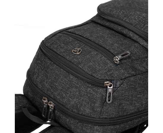 Рюкзак TORBER XPLOR с отделением для ноутбука 15.6', чёрн/сер меланж, полиэстер, 44х30,5х14 см, 19 л, изображение 6