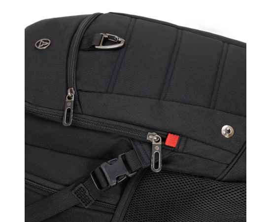 Рюкзак TORBER XPLOR с отделением для ноутбука 15.6', черный, полиэстер, 46.5х32.5х15.5 см, 24 л, изображение 6