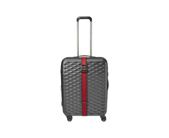 Ремень багажный WENGER, черный/красный, полиэстер, 101,5 x 1,4 x 5 см, изображение 2