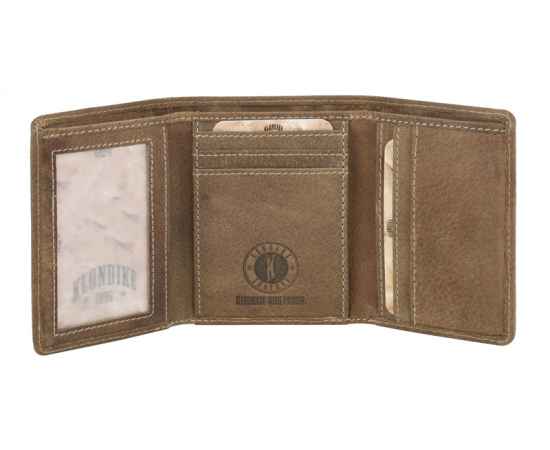 Бумажник женский KLONDIKE «Jane», натуральная кожа в коричневом цвете, 11 х 8,5 х 1,5 см, изображение 3