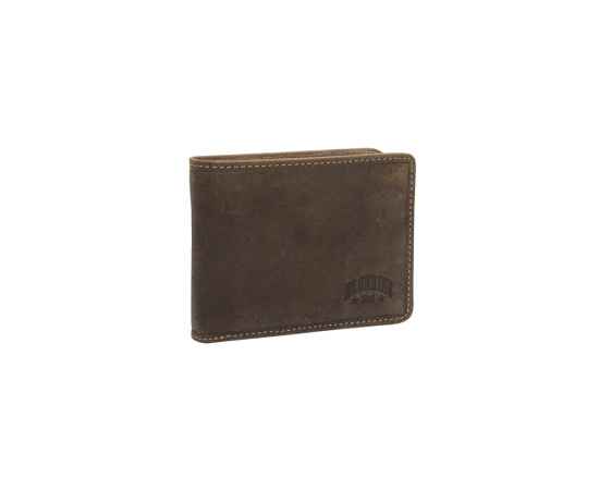 Бумажник KLONDIKE «Billy», натуральная кожа в темно-коричневом цвете, 11 х 8,5 см, изображение 2
