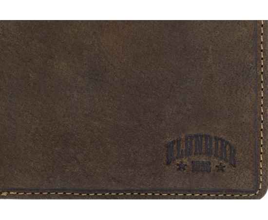 Бумажник KLONDIKE «Billy», натуральная кожа в темно-коричневом цвете, 11 х 8,5 см, изображение 5