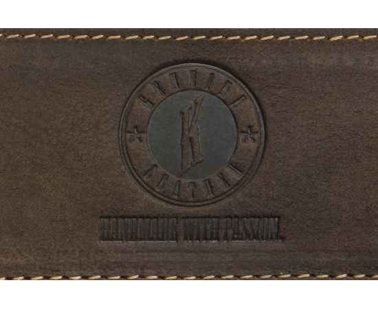 Бумажник KLONDIKE «Billy», натуральная кожа в темно-коричневом цвете, 11 х 8,5 см, изображение 6