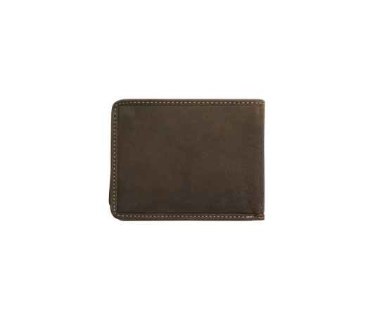 Бумажник KLONDIKE «Billy», натуральная кожа в темно-коричневом цвете, 11 х 8,5 см, изображение 7