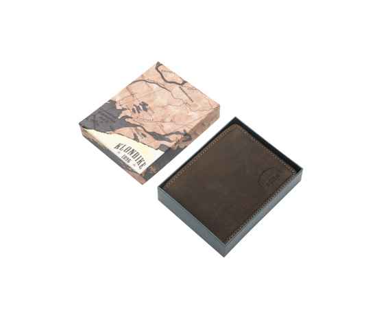 Бумажник KLONDIKE «Billy», натуральная кожа в темно-коричневом цвете, 11 х 8,5 см, изображение 8