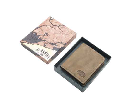 Бумажник KLONDIKE «Jamie», натуральная кожа в коричневом цвете, 9 х 10,5 см, изображение 7