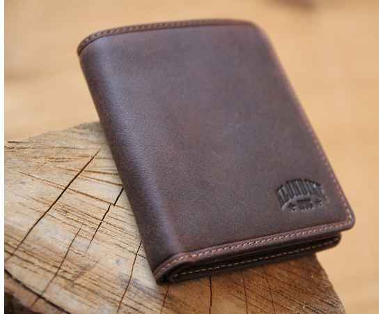 Бумажник KLONDIKE «Don», натуральная кожа в темно-коричневом цвете, 9,5 х 12 см, изображение 13