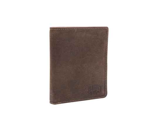 Бумажник KLONDIKE «Eric», натуральная кожа в темно-коричневом цвете, 10 х 12 см, изображение 2