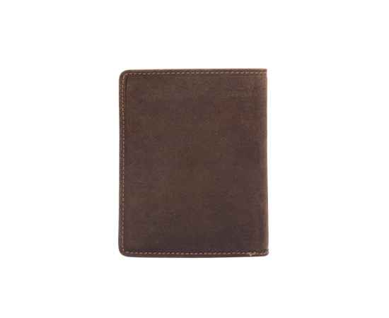 Бумажник KLONDIKE «Eric», натуральная кожа в темно-коричневом цвете, 10 х 12 см, изображение 7