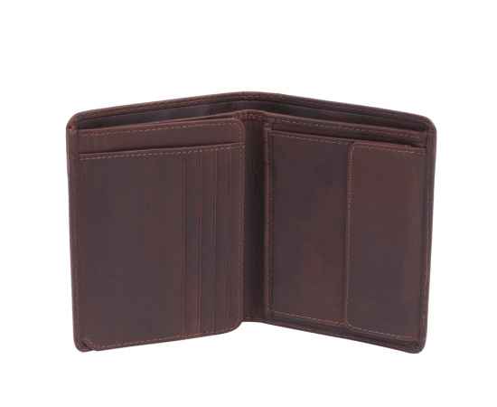 Бумажник KLONDIKE DIGGER «Cade», натуральная кожа в темно-коричном цвете, 12,5 x 10 x 2 см, изображение 3